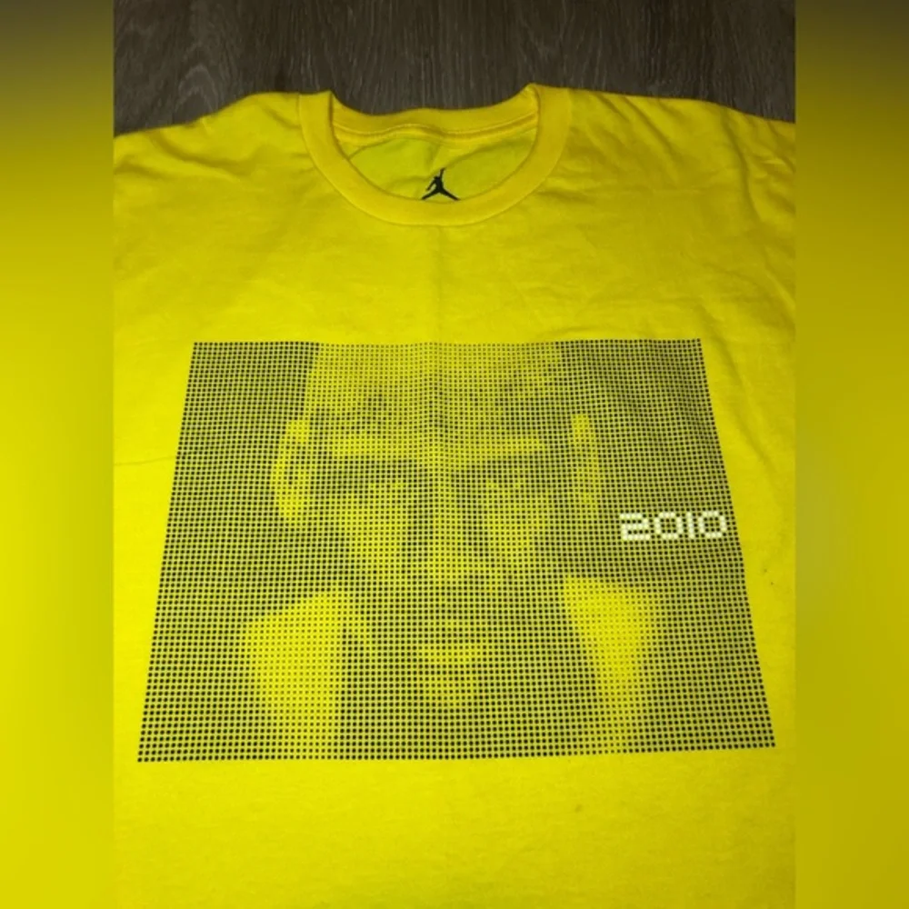 Vintage Nike Air Jordan‎ 25th Anniversary T-Shirt Yellow Black Men's Size XL